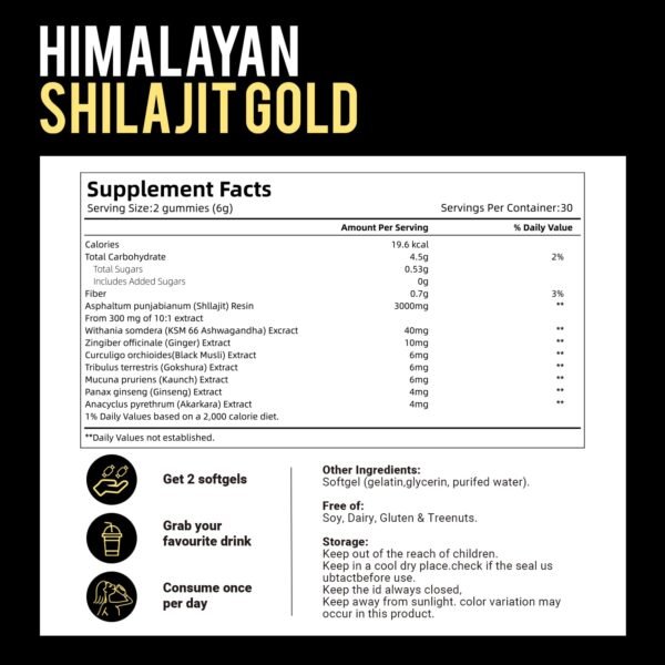 Natureviah  Pure Shilajit Gummies – Now 6-in-1 Support